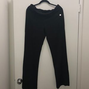 Black Ladies polyester and spandex exercise pants